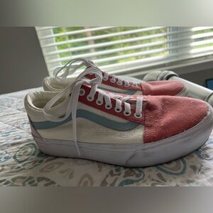 Pastel Multicolored Platform Vans